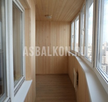 Отделка балконов деревянной вагонкой 5