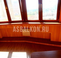 Отделка балконов деревянной вагонкой 35