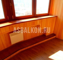 Отделка балконов деревянной вагонкой 38