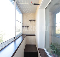 Отделка балконов пластиковыми панелями 35