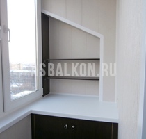 Отделка балконов пластиковыми панелями 57