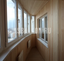 Отделка балконов деревянной вагонкой 4