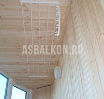 Отделка балконов деревянной вагонкой 33