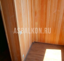 Отделка балконов деревянной вагонкой 42