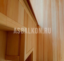 Отделка балконов деревянной вагонкой 45