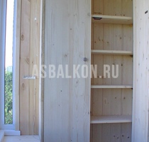 Отделка балконов деревянной вагонкой 49