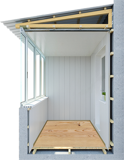 Отделка  балконов и лоджий ЭКОНОМ   - «Альянс Спецстрой» -  