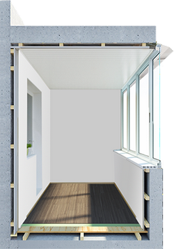 Отделка  балконов и лоджий ПРЕСТИЖ   - «Альянс Спецстрой» -  